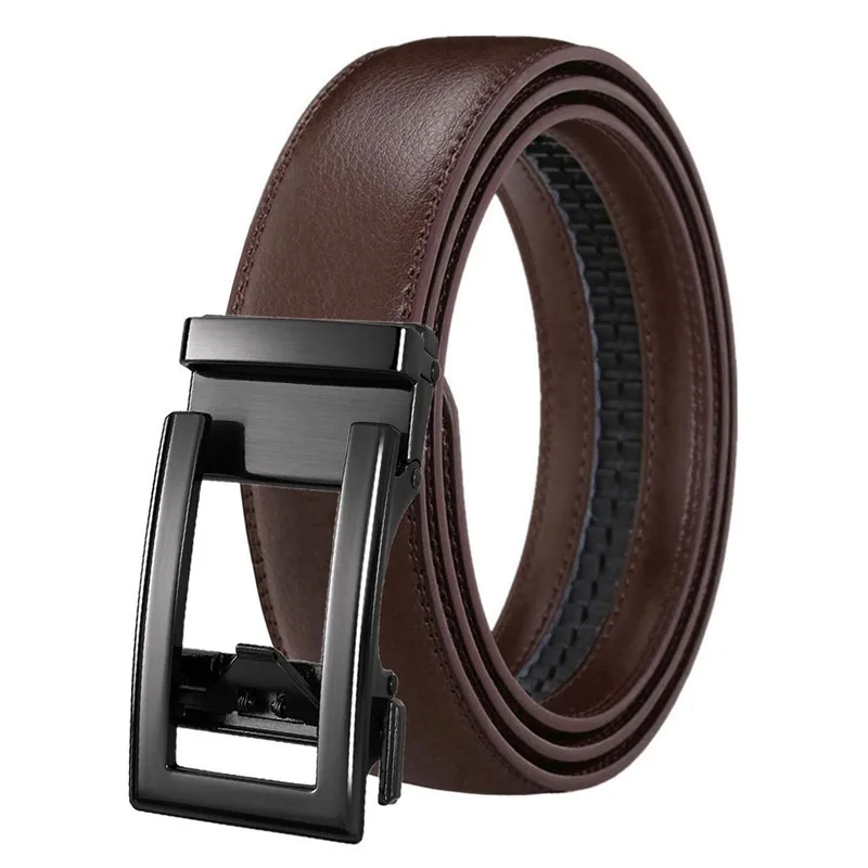 Luxury Men's Leather Belt - High Quality Designer Craftsmanship in White, Blue, Red, Brown
