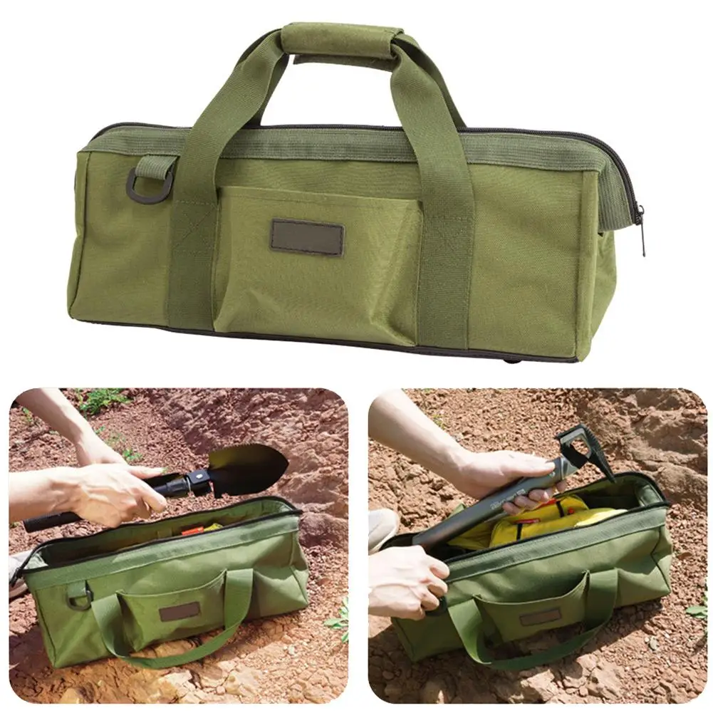 Multifunctional Tool Storage Bag Camping Tent Peg Nails Rope Box Zippered Sundry Waterproof Outdoor