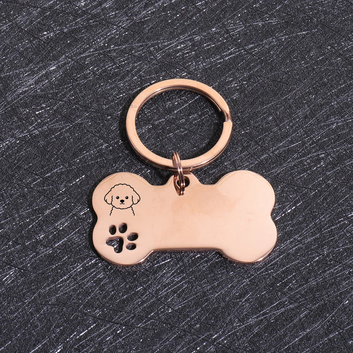 Personalized Bone-Shaped Stainless Steel Dog ID Tag with Custom Engraving
