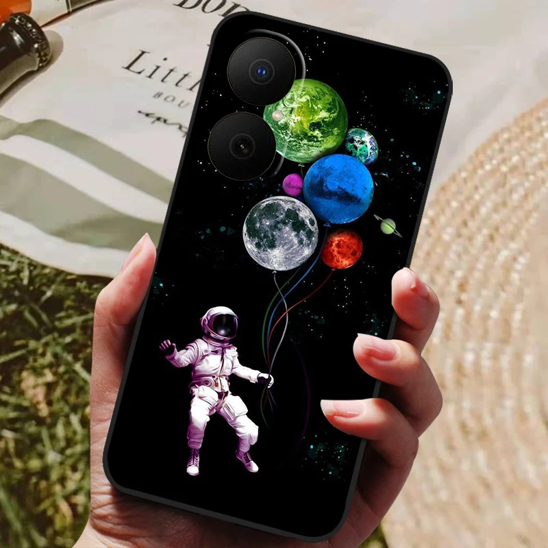 Shockproof Flower Astronaut Soft Silicone Phone Case Bumper Cover