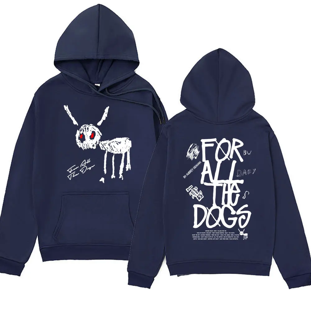 Rapper Drake for All The Dogs Letter Hoodie Men's Women's Hip Hop Vintage Hooded Sweatshirts Fashion Casual Oversized Streetwear