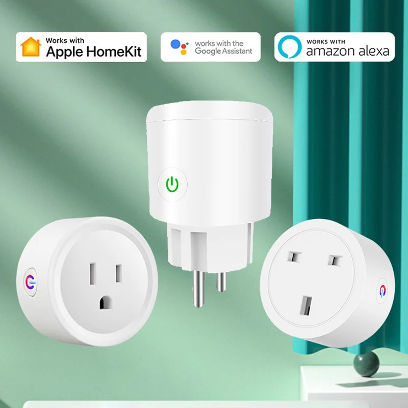 HomeKit WiFi Smart Plug Apple Home Scan Code No Hub Required EU Socket Remote Su
