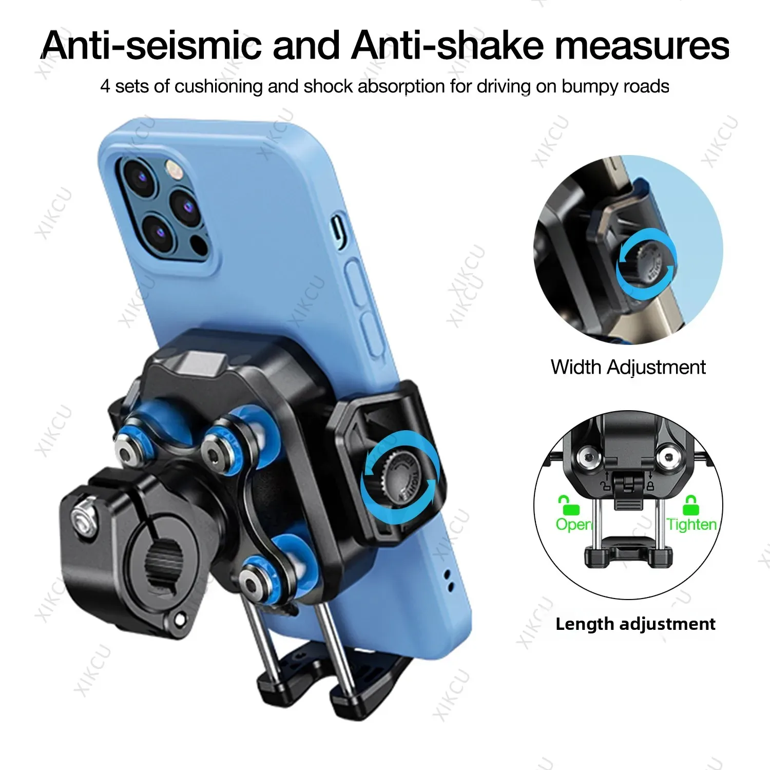 36W USB C Port Motorcycle 15W Wireless Charger Phone Holder Stand for 5.4-7.2" iPhone 17~12 Pro Samsung Xiaomi Bike Mount