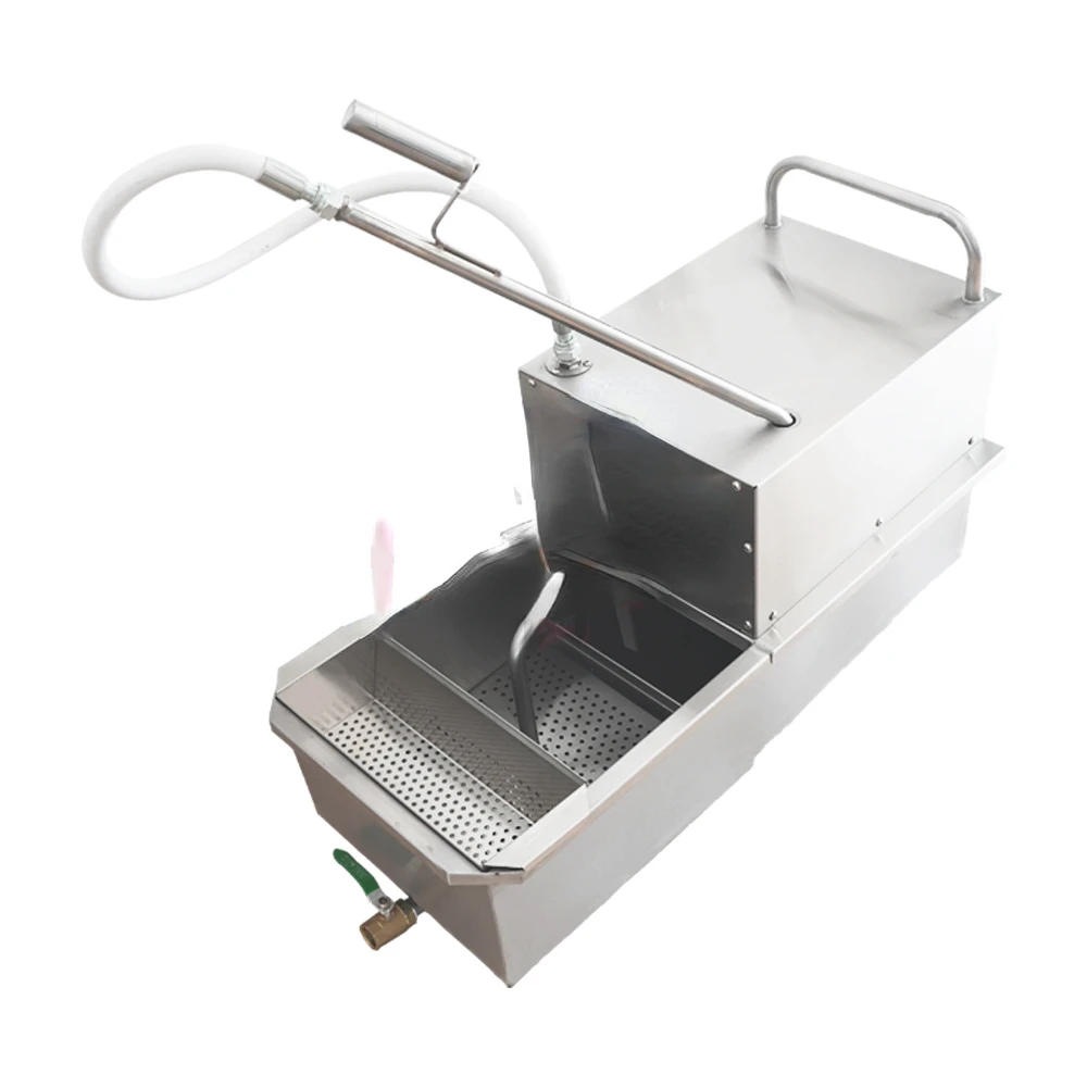 

Fryer Filter Stainless Steel Cooking Oil Filter Machine Commercial 48L Fuel Oil Filter Portable Fryer Oil Filtration System