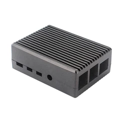Sleek Aluminum Alloy Raspberry Pi 4 Cooling Enclosure - Black (Gray)