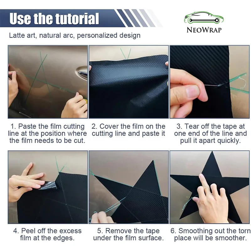 Finish Line Vinylfolien-Schneideband 5m/10m/20m Messerloses Klebeband für Autofolierungen mit Schaber Optional Fenstertönungs-Set – Detail 2