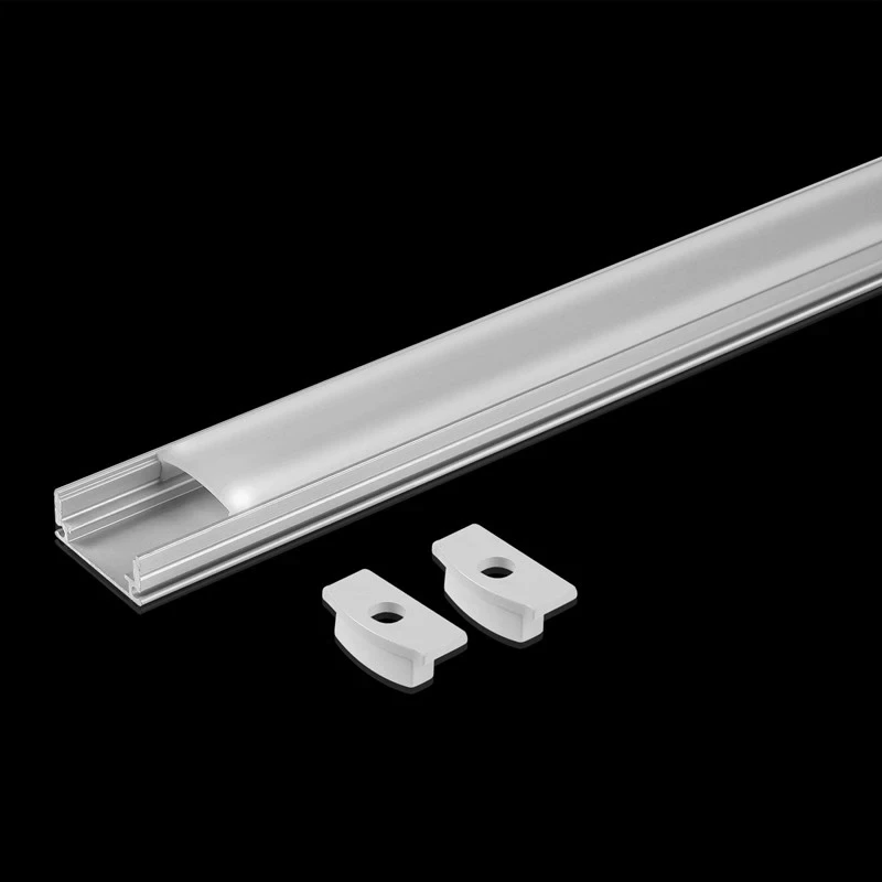 50cm Aluminium Channel for Led Strip U Style Aluminum Profile with Diffuser Milky PC Cover LED Bar Strips Light Holder led aluminum channel