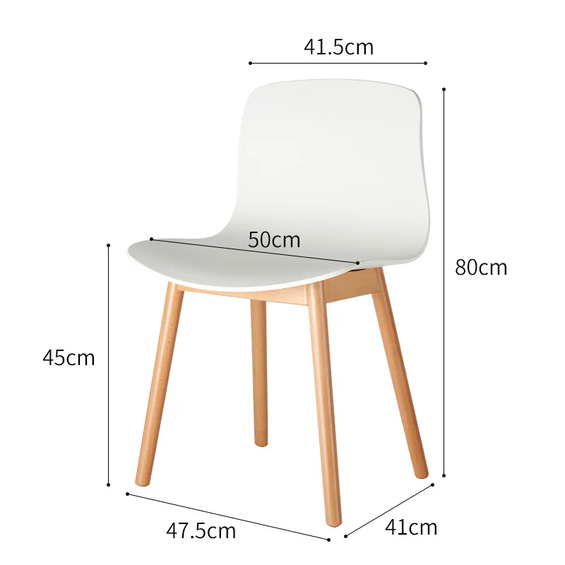 

Leisure Solid Wood Dining Chairs, Minimalist Modern Small Unit Coffee Shop, Creative Danish Designer Chairs for Home Use