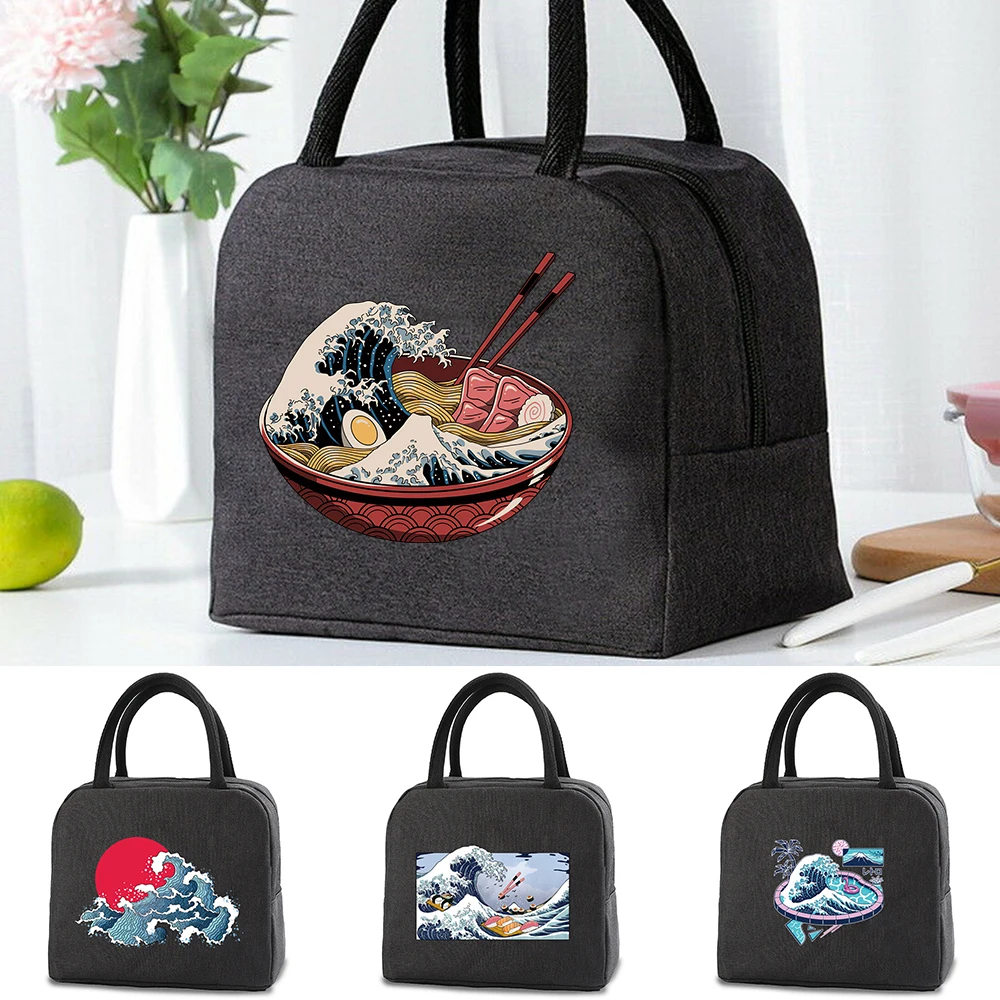 

Thermal Lunch Bag Women Picnic Insulated Lunch Pouch Canvas Handbag Travel Breakfast Box Child Cooler Lunch Bag Tote Food Bags