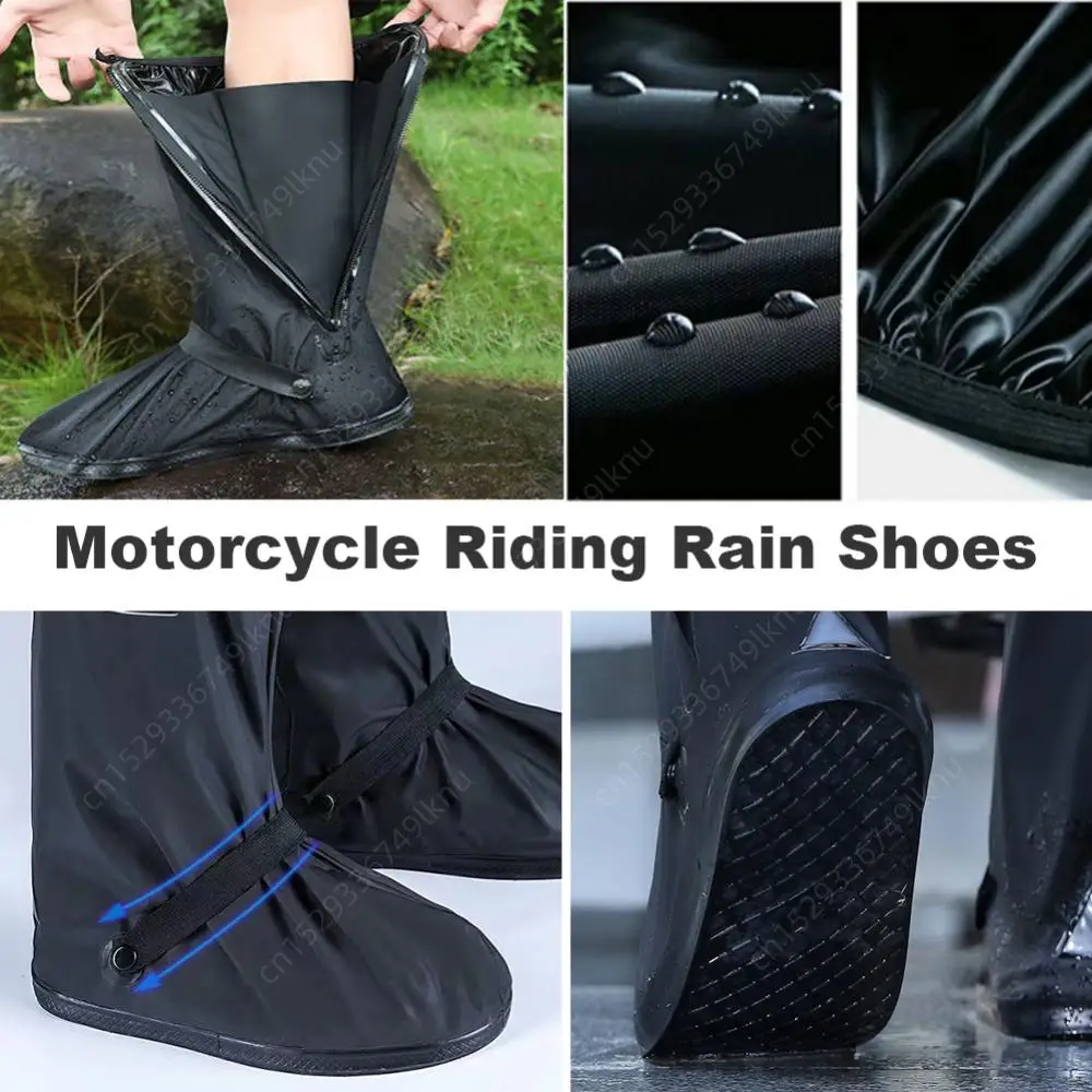 Silicone Rain Boot Anti-Slip Rain Boots Unisex Outdoor Rainy Day Protectors Shoes CoverReusable Motorcycle Boot Gear shoe covers motorcycle shoe cover rain boots motorcycle rain boots motorcycle boots