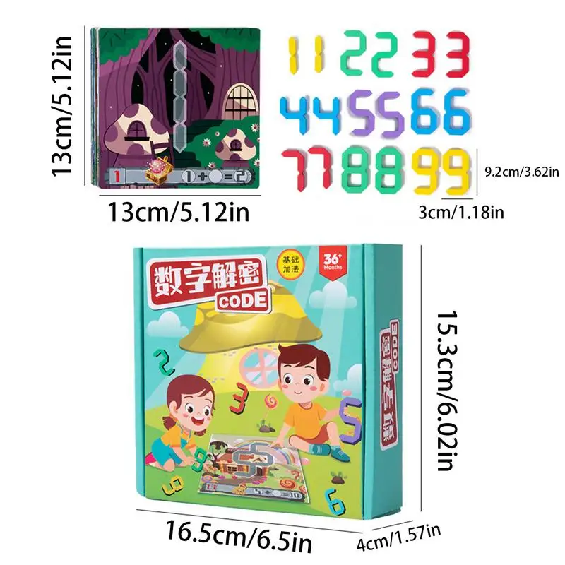 Number Flash Cards Counting Board Preschool Educational Toys Color Cognition Matching Puzzle Game For Toddler Boy Girl 3 Years