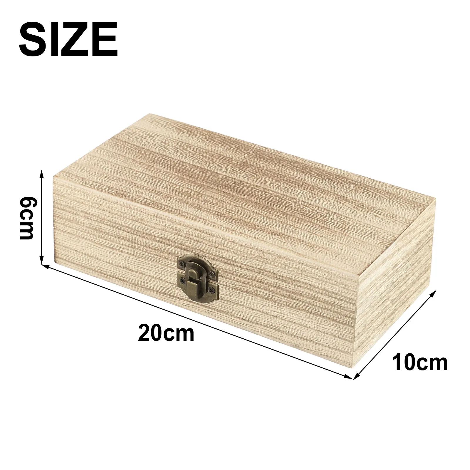Wood Storage Box Retro Wooden Jewelry Storage Box Vintage Wooden Box Lock Rectangular Desktop Organizer Necklace Bracelet Ring Ornaments