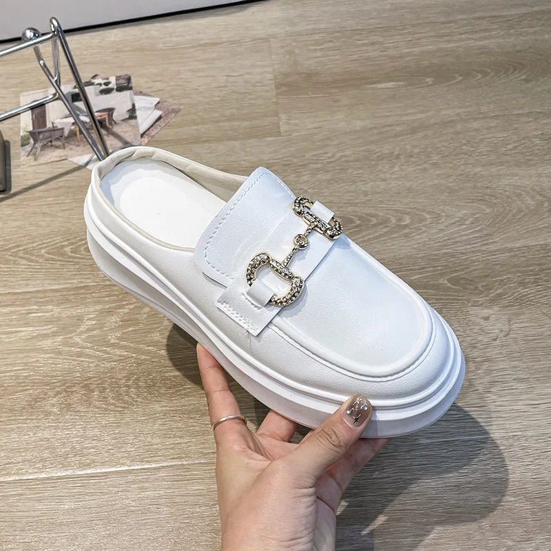 Summer Women's Slippers, Baotou Slippers, New Sandals, Versatile Flat Shoes, Fashion Muller Shoes, Thick Soles Slippers Women