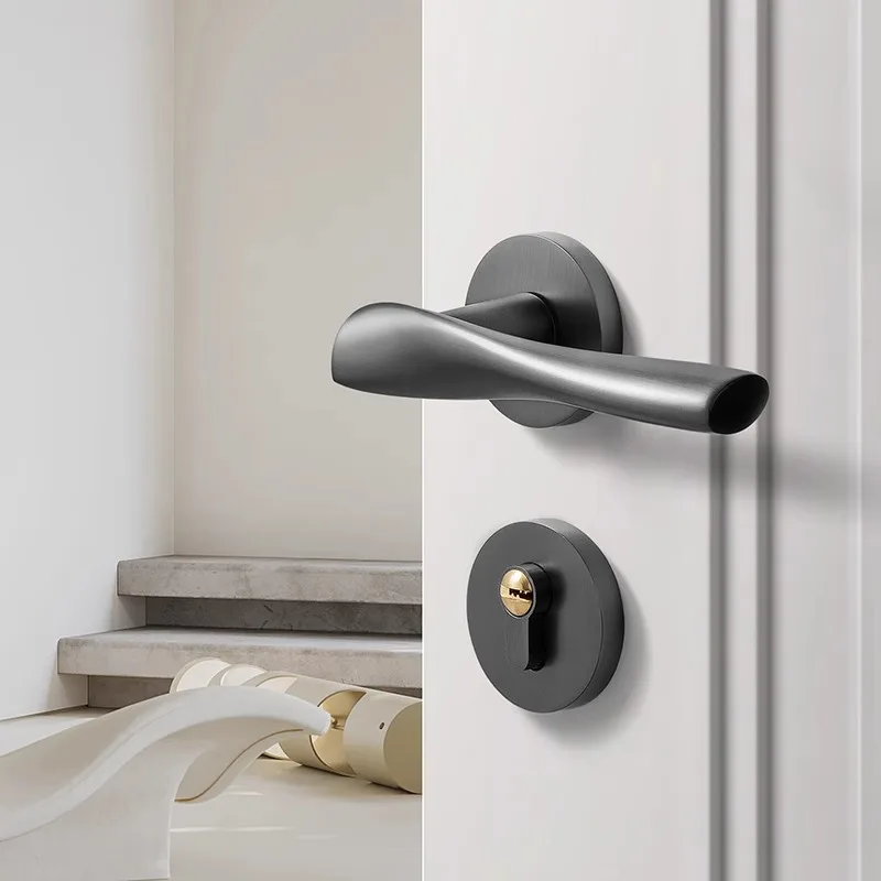 Curated visual reference: Visual Reference: Modern Door Lock Indoor Bedroom Door Lock Silent Door Handle