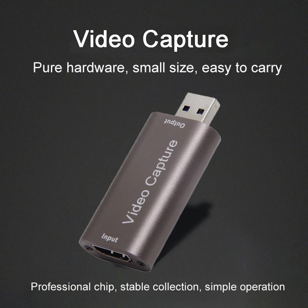 

Audio Video Capture Card 60fps, 4K HDMI-compatible USB 3.0 2.0 Reliable Video Converter For Game Streaming Live Broadcasts