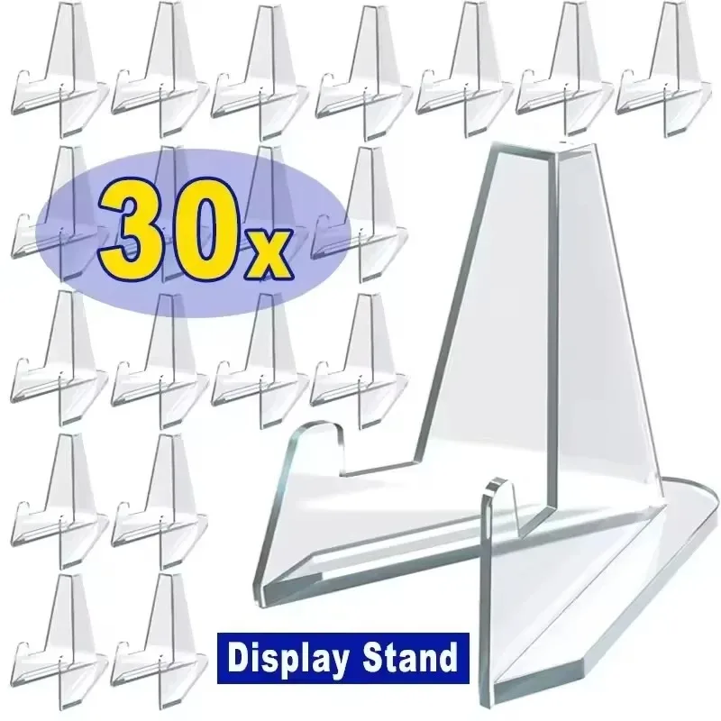 Mini Acrylic Triangular Card Display Stand for Coins Sports Trading Cards