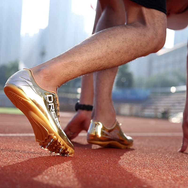 Unisex Track and Field Shoes Professional Men Spikes Athlete Running Training Shoes Lightweight Comfort Competition Sneakers Men