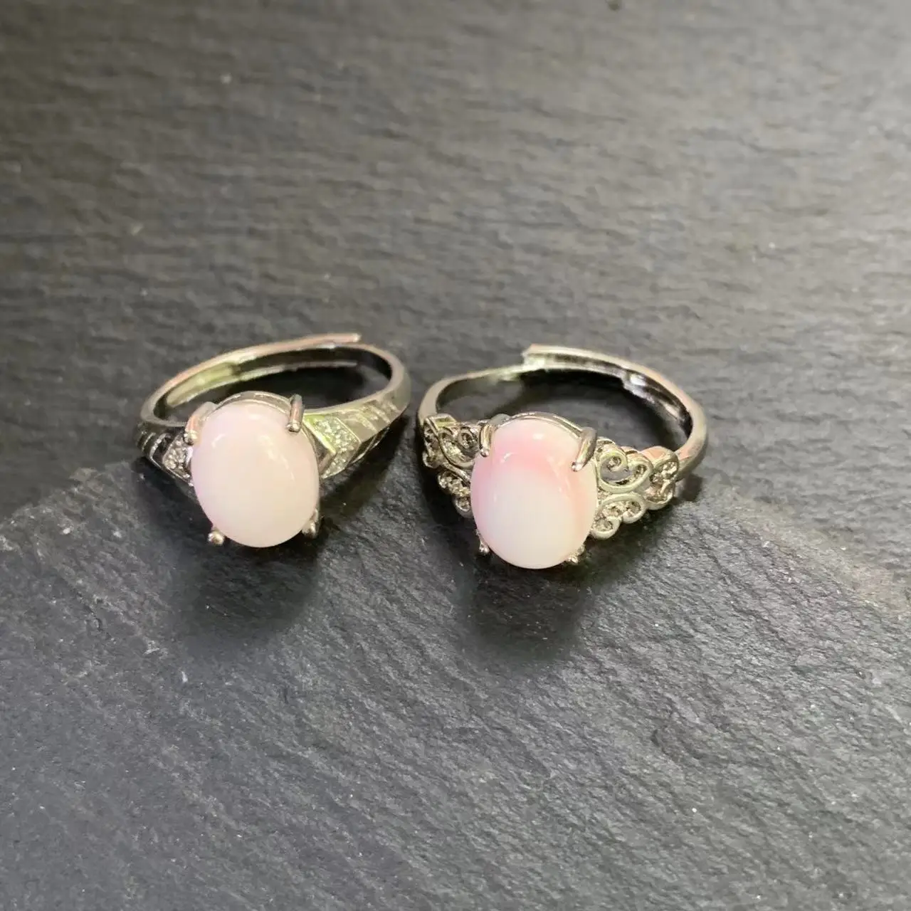 MM Natural SHELL Ring Adjustable Female Heart ring Jewelry for Women Gift Wholesale High Quality Vintage Fine