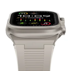 Premium Soft Silicone Watch Strap - Durable Rubber Band for Enhanced Comfort and Style (Starlight titanium)