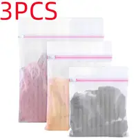 3PCS Coarse Laundry Bag Laundry Basket Bra Underwear Mesh Organizer Zippered Laundry Net Dirty laundry Basket Washing Machine 1