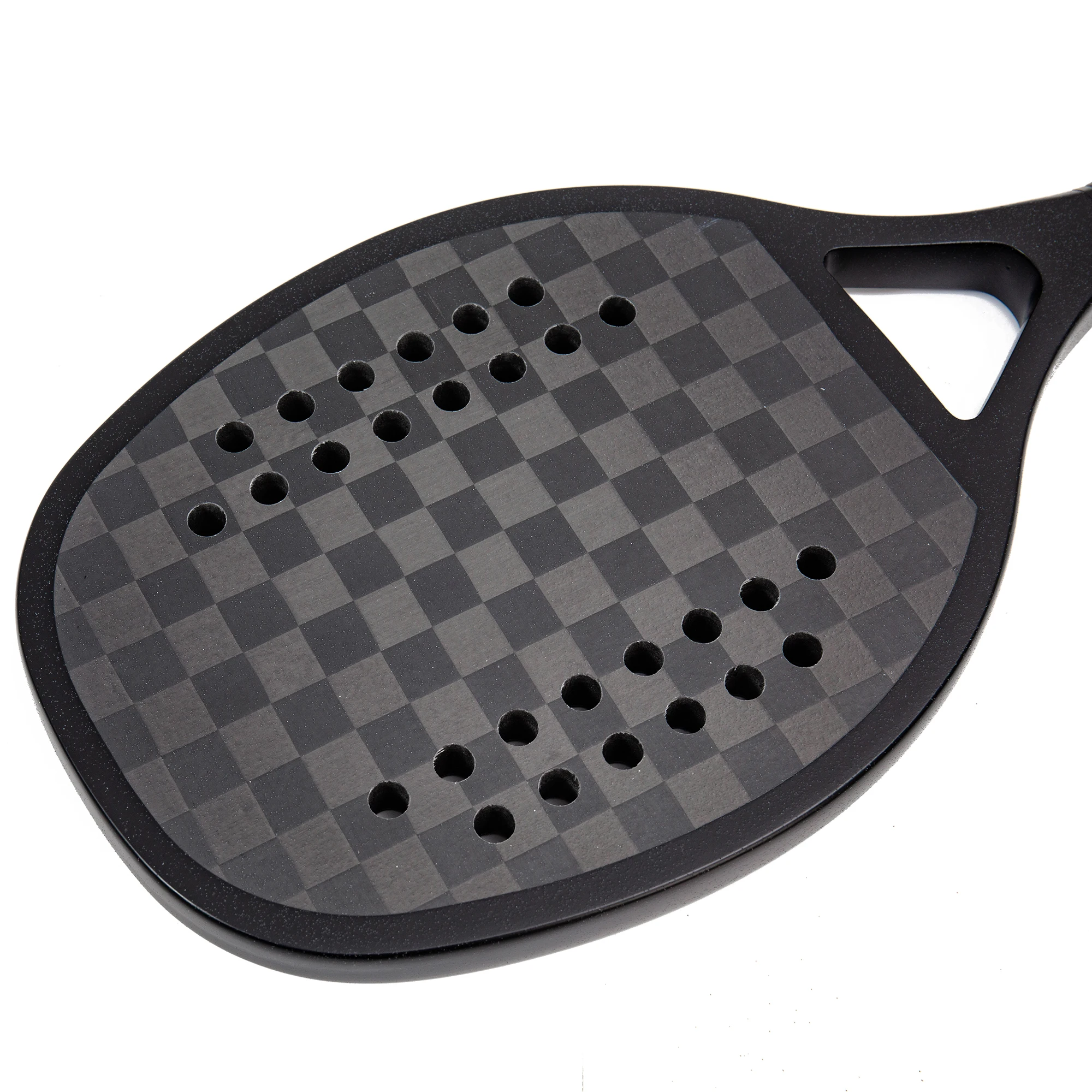 3K 12K 18K Carbon Beach Tennis Racket Professional Racket Beach Tennis 12k Carbon Fiber Solid Black Rough Surface Soft EVA Core