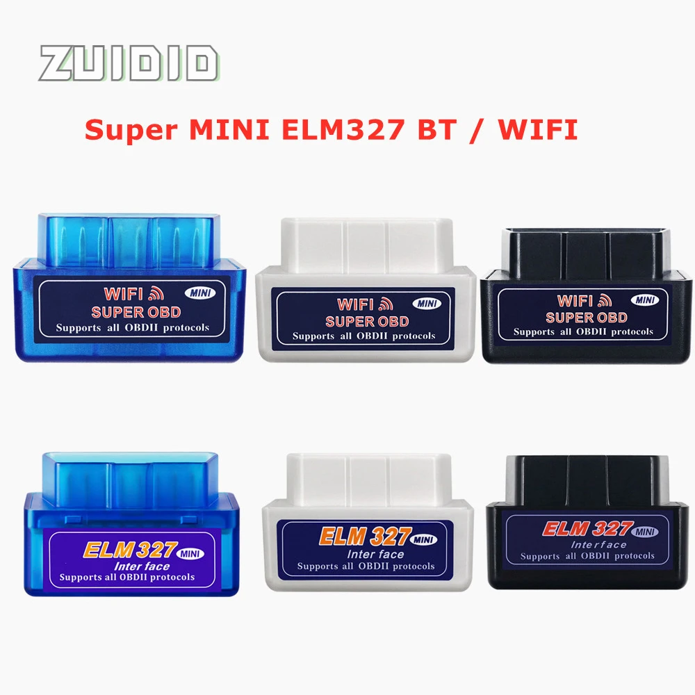 

Super Mini ELM327 V1.5 V2.1 OBD II Code Reader Bluetooth-Compatible OBD2 Scanner Wifi ELM 327 On Android IOS Car Diagnostic Tool