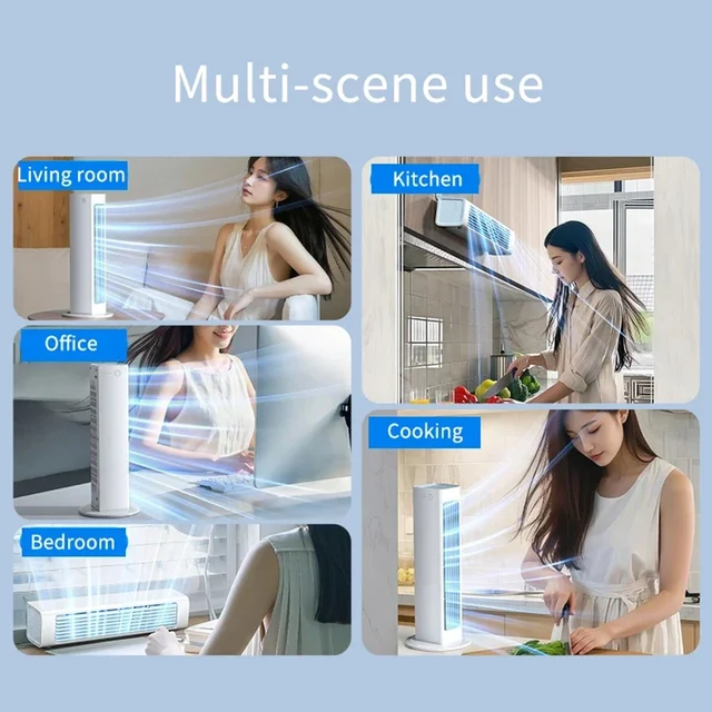 Silent Cooling Fan Remote Control Strong Wind Electric Fan Multi-Purpose Desktop Standing Fan for Bedroom Living Rooom Bathroom 4