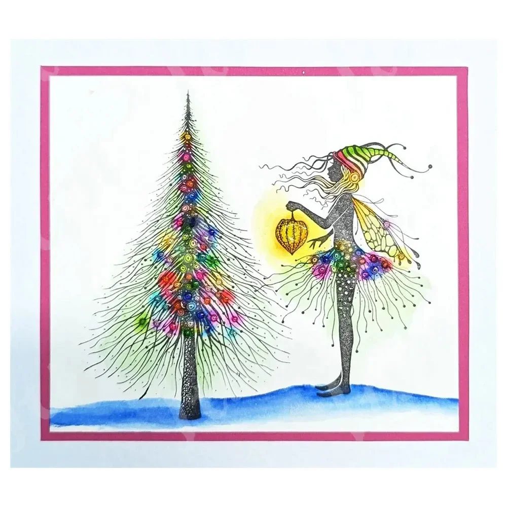 Fairy Christmas Trees Clear Rubber Stamps Seal for DIY Scrapbooking Card Transparent Stamps Making Photo Album Crafts