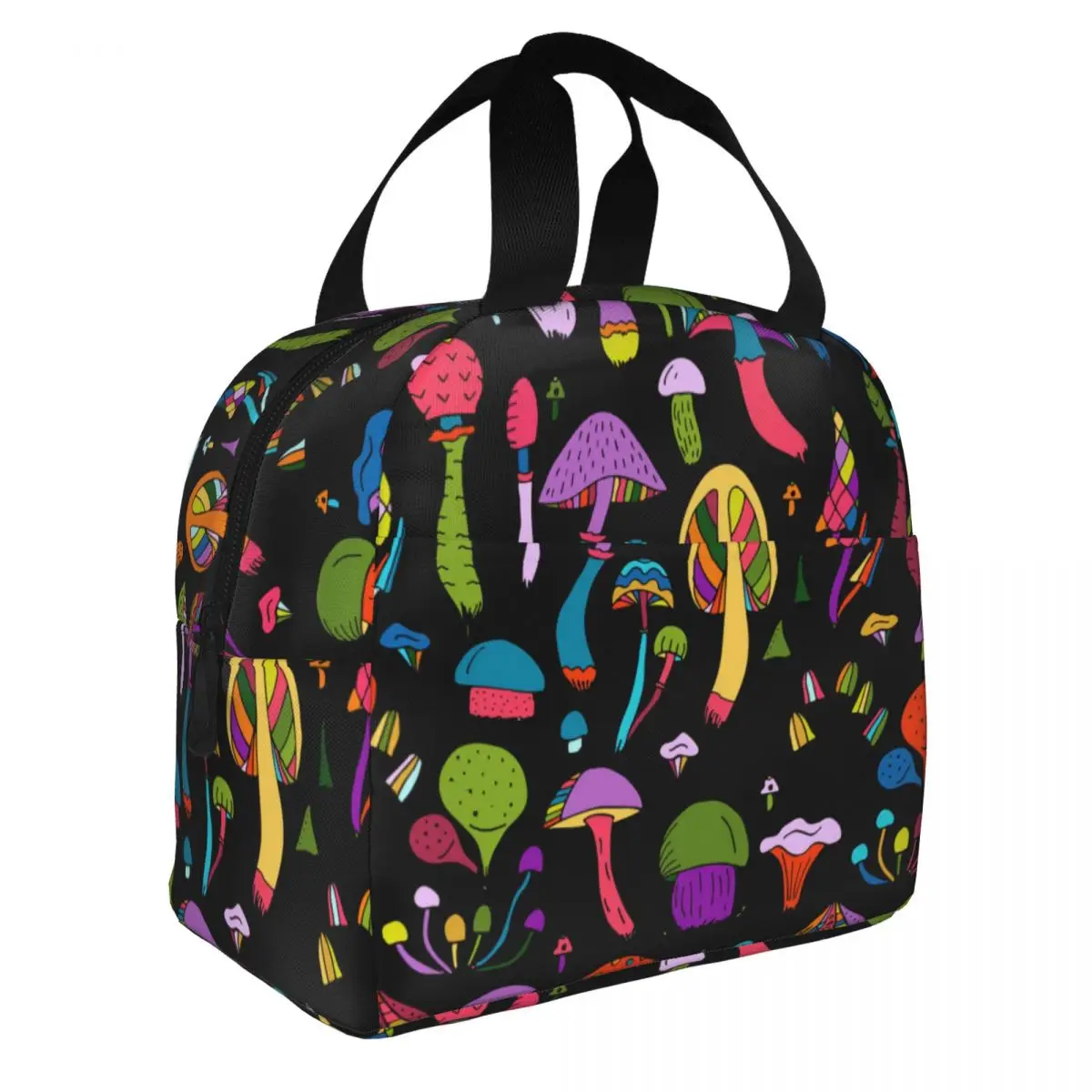 

Wild Mushroom Lunch Bag for Women Girls Kids Insulated Picnic Pouch Thermal Cooler Tote Bento Soft Bags Camping, Travel, Fishing