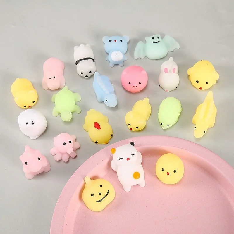 

10-20PCS Children Squishy Toys Mochi Squishies Kawaii Animal Pattern Stress Relief Squeeze Toy Kids Party Favors Birthday Gifts