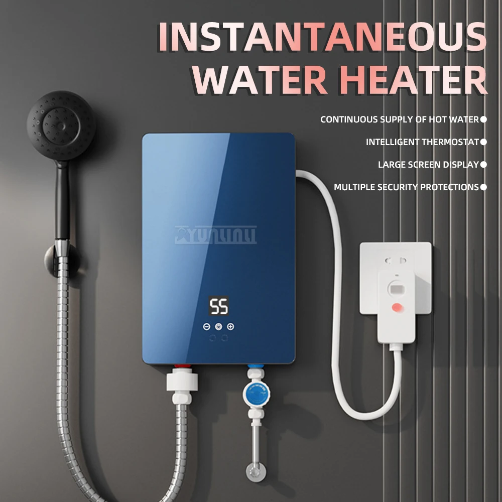 เครื่องทำน้ำอุ่นไฟฟ้าทันที RK-002-1 เครื่องทำน้ำอุ่นความเร็วคงที่อัจฉริยะในครัวเรือนขนาดเล็กสำหรับใช้ในบ้าน 1