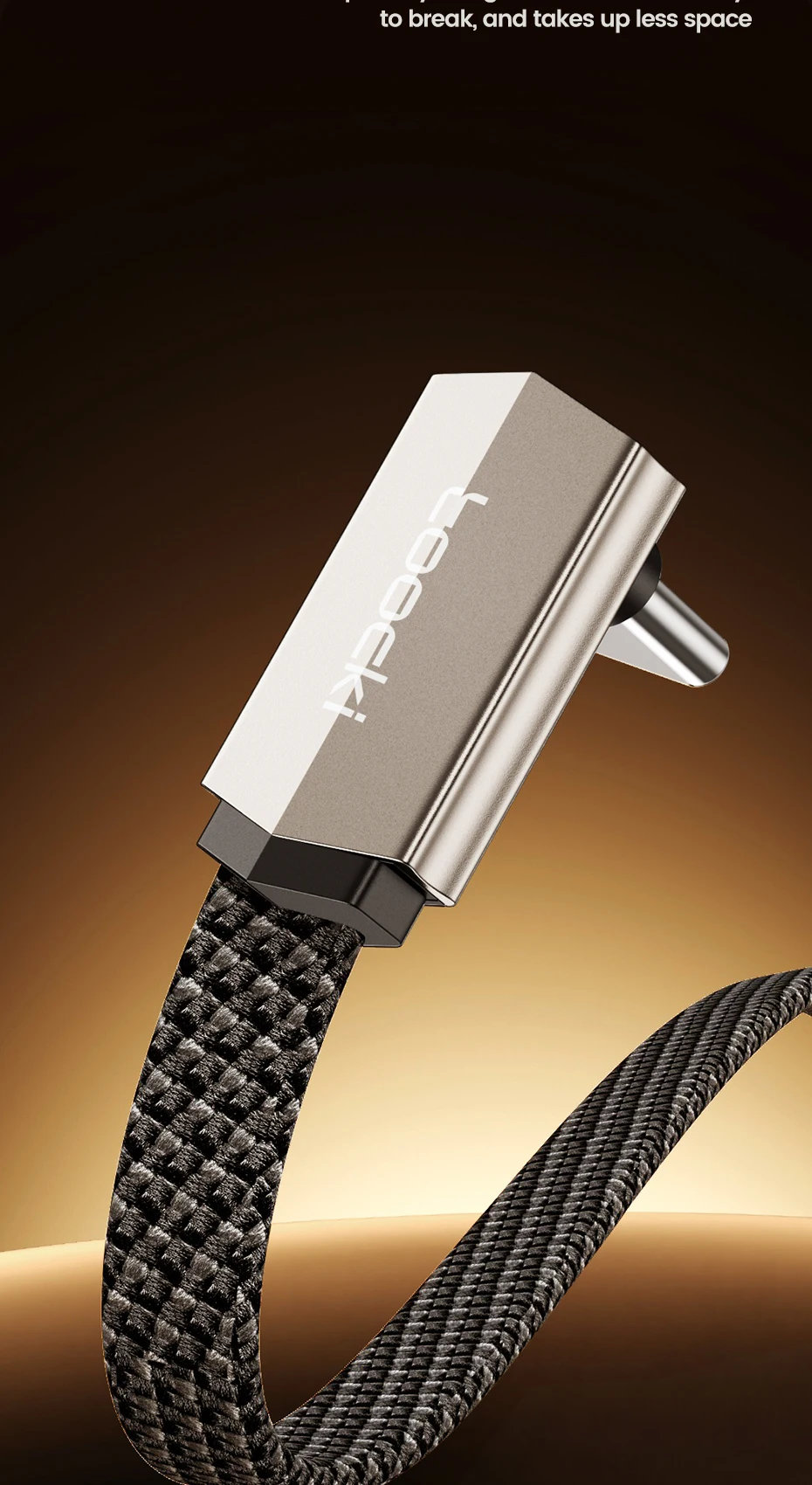 Toocki USB-C to Lightning 90° Charging Cable 20W with LED