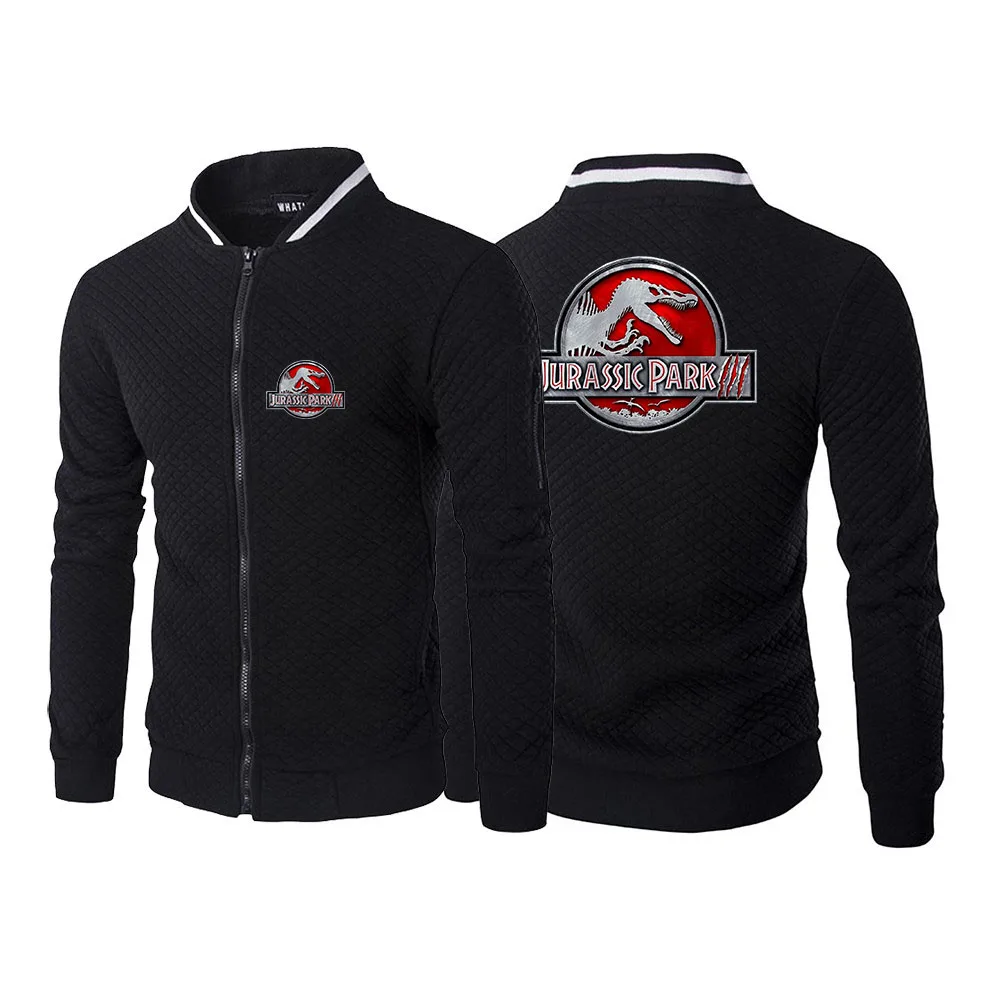 Jurassic Park 2023 New Men Printing Casual Comfortable Fashion Simple Spring Autumn Hot Sale Six-color Zipper Round Neck Coat