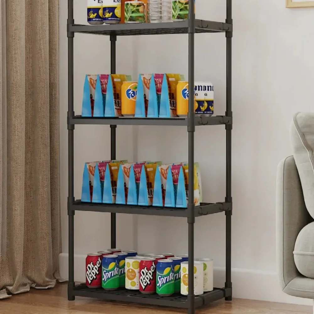 Floor Standing Microwave Storage Rack Multi-layer Kitchen Trolley Household Bathroom Storage Rack Non Perforated
