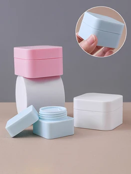 1Pcs Square Tight Waist Container Empty Travel PP Facial Cream Jar Cosmetic Plastic Box Cosmetic Refillable Bottle 10g/30g - Thumbnail 8