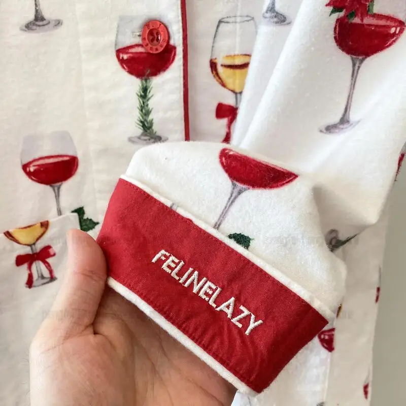 ملابس منزلية جديدة لخريف 2025 بدلة بيجامات قطنية ل...