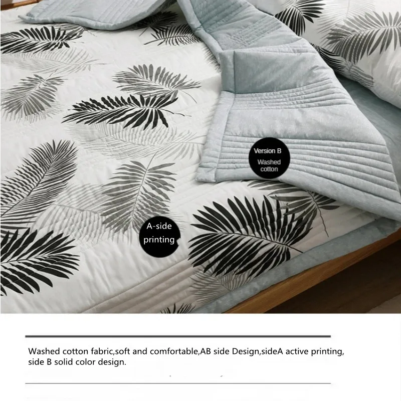 Summer Quilt Washed Quilt Core Spring Summer Washed Cotton Thin Napblanket Throw King Queen Size
