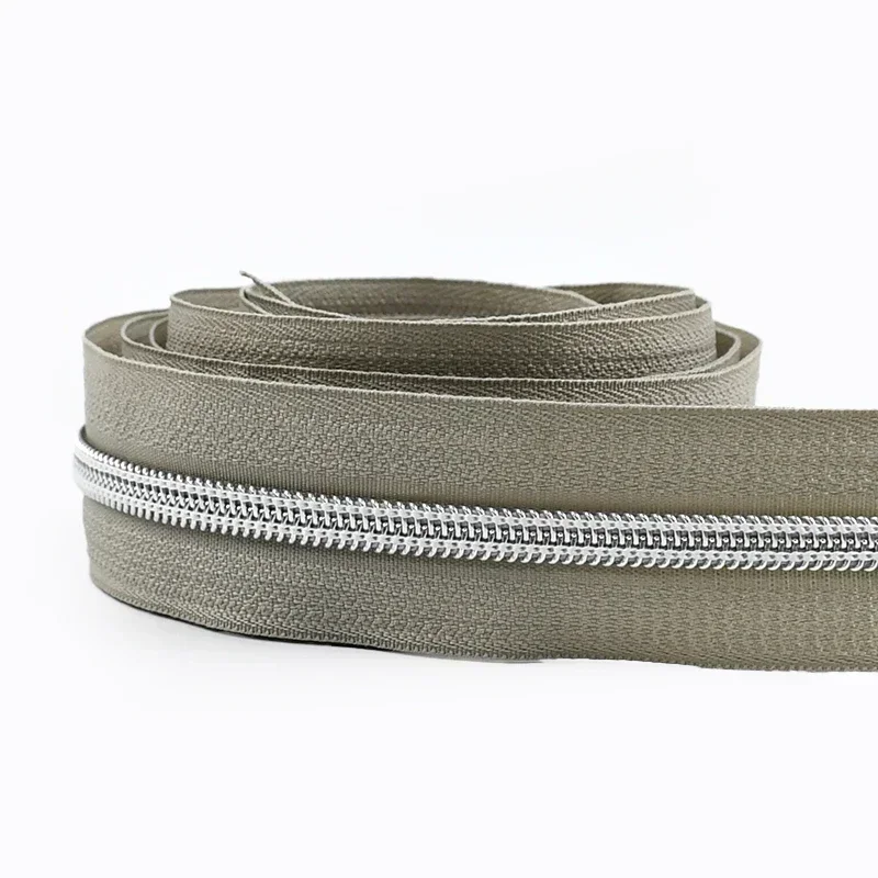Nylon Zippers Silver Teeth Roll for Sewing and DIY Tailoring Accessories