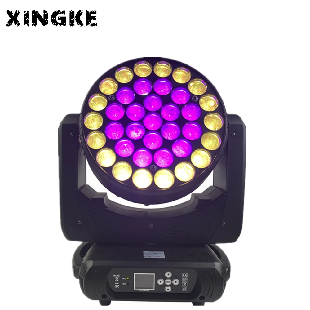 

1pcs/lot Zoom Wash 37x15w Lyre Moving Head Light RGBW LED 4in1 Beam Sharpy Stage Lighting Sharpy Beam Wash DJ Disco DMX