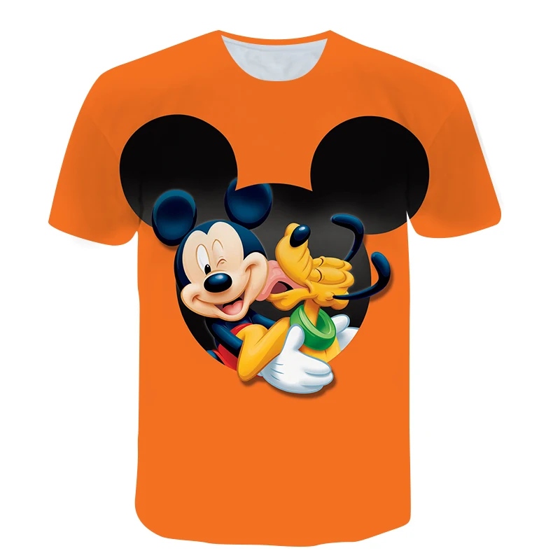 Disney Kids T-Shirt Mickey Mouse Cartoon Girls TShirt Short Sleeve Children Streetwear O-Neck Pullover Child Boys Loose Tee Tops cheap t shirts T-Shirts