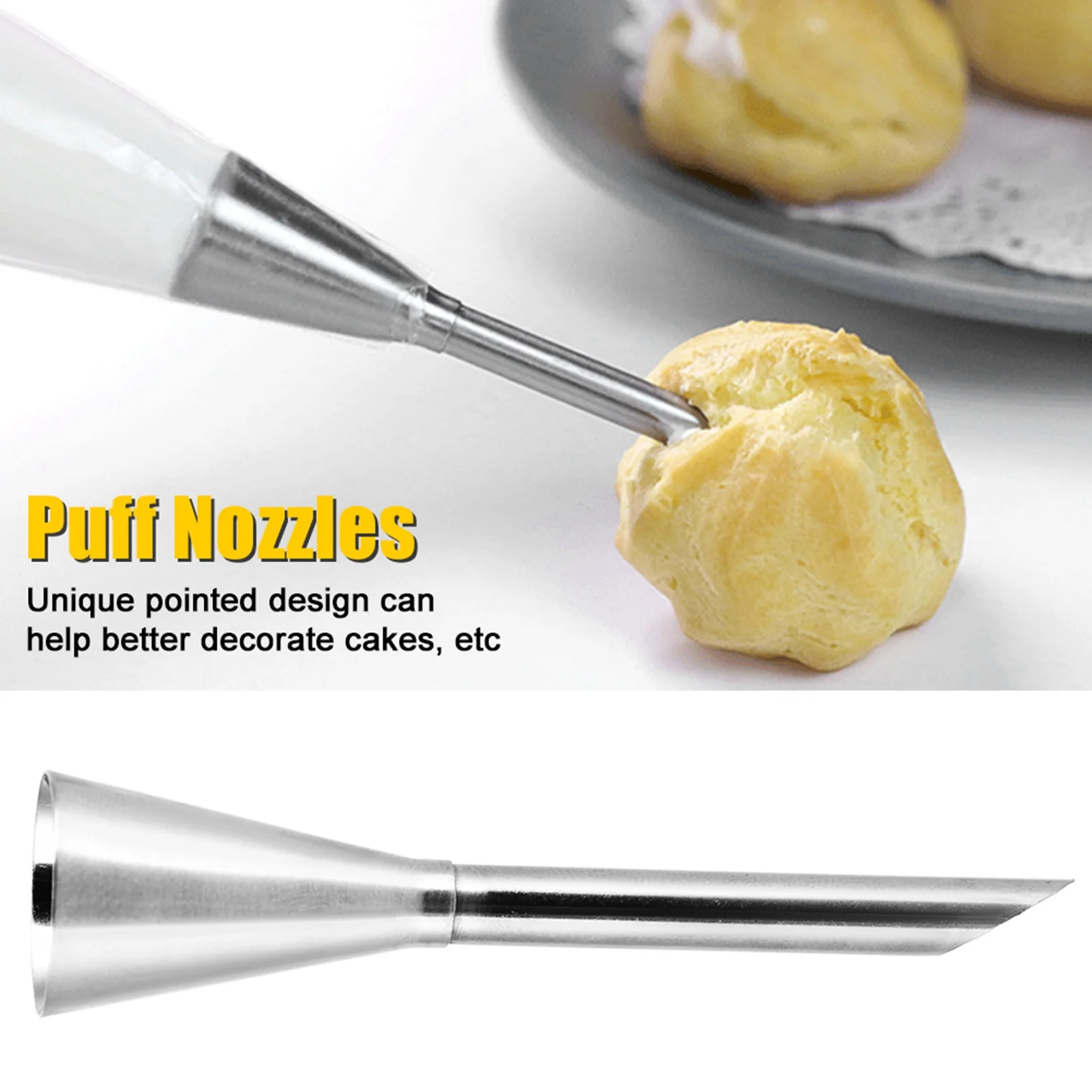 Icing Piping Nozzles Tips Cream Butter Filler Tool Puff Mouth Cake Decorating Tool cake decorating tips