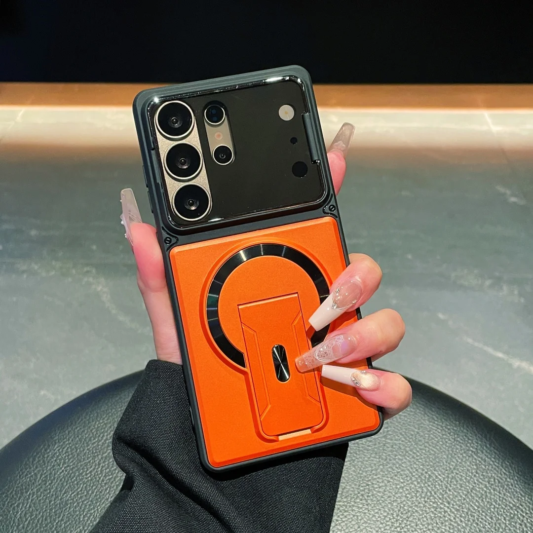 Advanced Magnetic Bracket Phone Case with Lens Filter Attachment