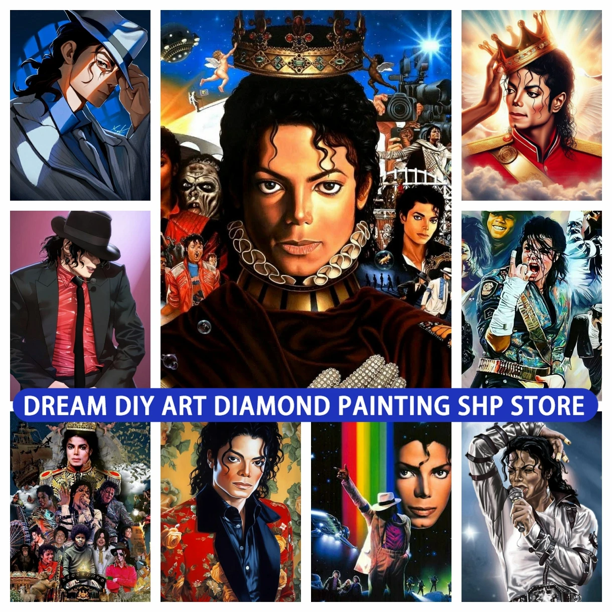 

Michael Jackson Mosaic Dream DIY Art Diamond Painting Kit Classical Figure Art Crafts Diy Paint Jewel Cross Stitch Full Diamond