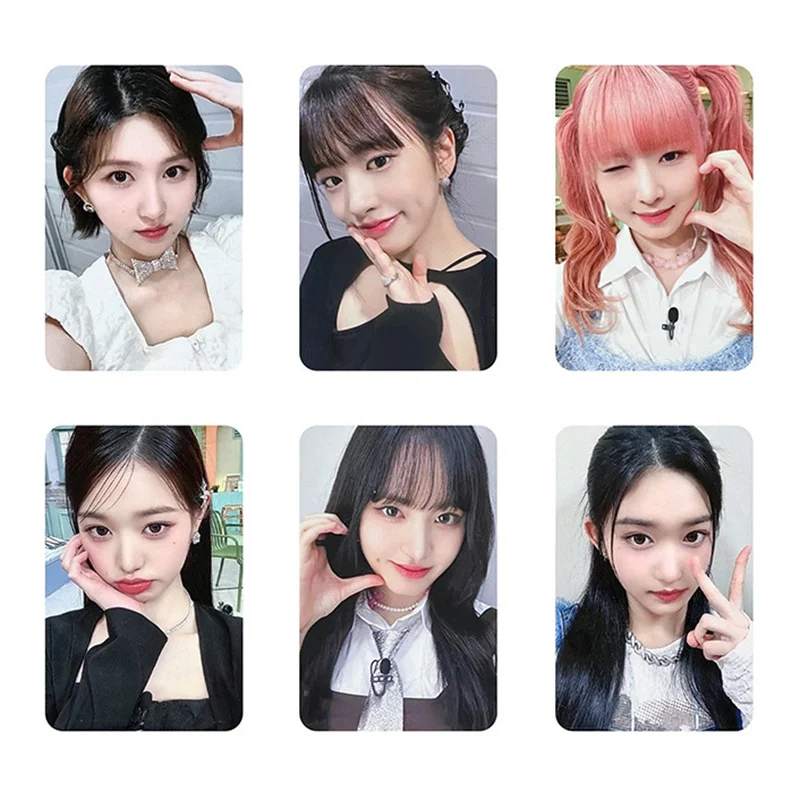 

6Pcs/Set IVE Lomo Card IVE Postcard Album New Photo Print Cards Picture Fans Gifts Collection LIZ Wonyoung Gaeul Kpop