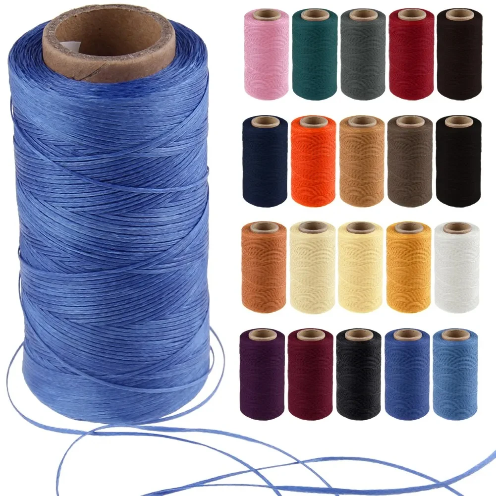 Flat Wrapped Thread 4PCS 30M Flat Waxed Thread Cord Leather Sewing for DIY Handicraft Tool ...