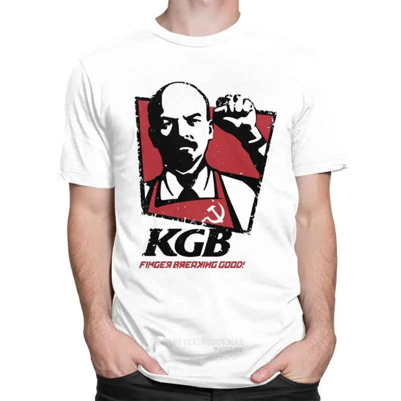 

KGB Vladimir Lenin T-Shirt USSR Russia Communism Marxism Socialism Printed T-shirt Tops Summer Camisa Casual Fashion Camisetas