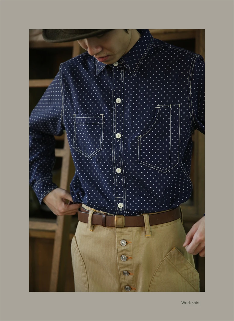 Bob Dong Vintage Workwear Wabash Stars Shirt Men