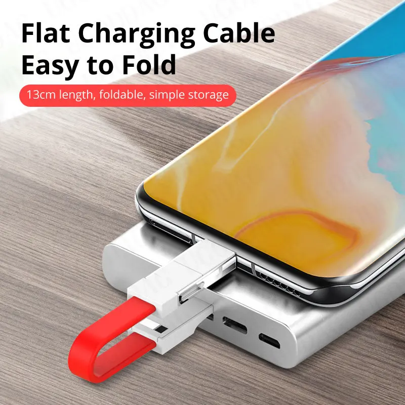 Chaveiro Magnético Cabo Usb Micro Usb Charge Wire Usb tipo c 8pin Portátil Curto Power Bank Data Cord para Iphone Android em - Imagem 5