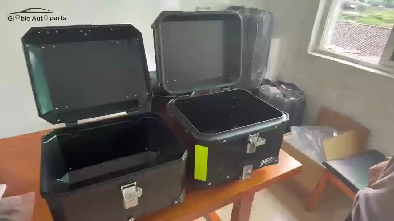 الألومنيوم حالة دراجة نارية مربع خلفي جذع 45L 55L 65L مقاوم للماء العالمي العلوي الذيل الخلفي الأمتعة أداة حالات صندوق تخزين لسيارات BMW