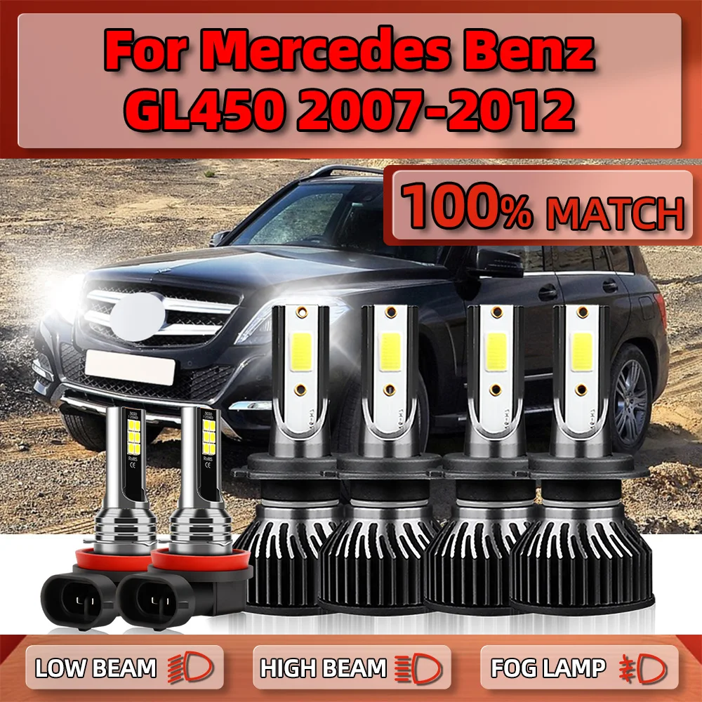 

LED Headlight Bulbs 12V CSP Chips Auto Fog Lamps 60000LM Super Bright Car Light For Mercedes Benz GL450 2007-2009 2010 2011 2012